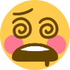 dizzy_swirl_drool_blush emote for Discord