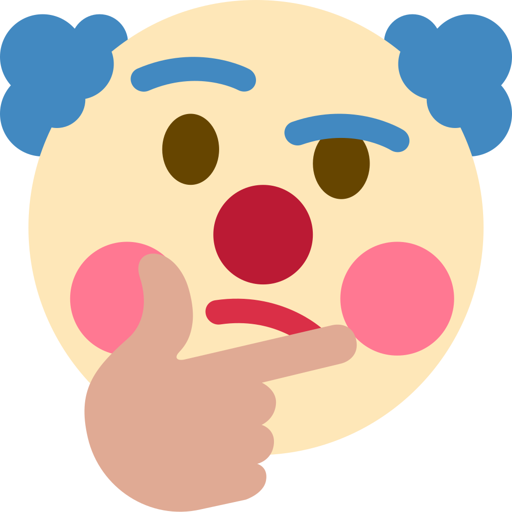 clown_thinking emote for Discord