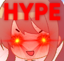 MonikaHYPE emote for Discord