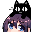 CatOnAnimeGirl emote for Discord