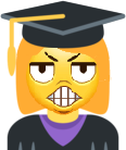 woman_student_grimace emote for Discord