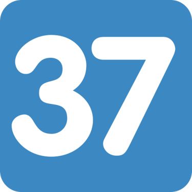 keycap_thirty_seven emote for Discord