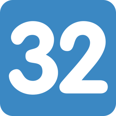 keycap_thirty_two emote for Discord