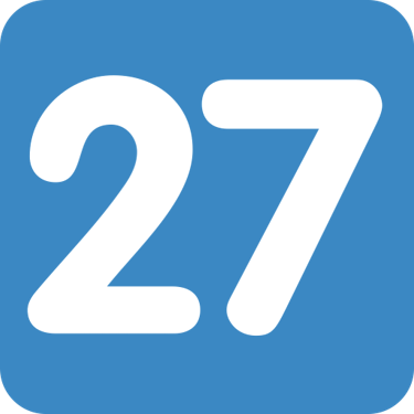keycap_twenty_seven emote for Discord