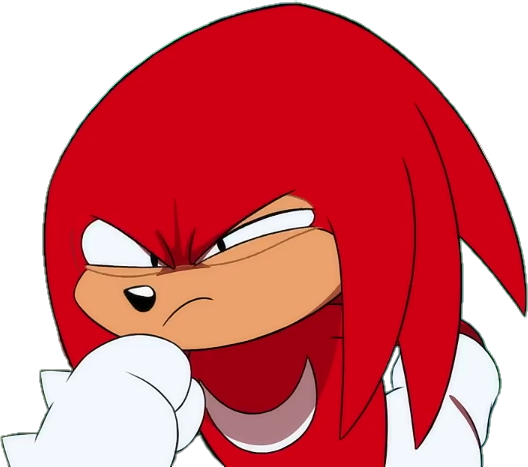 KnucklesTheEchidnaThink emote for Discord