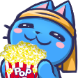 KittenEatPopcorn emote for Discord