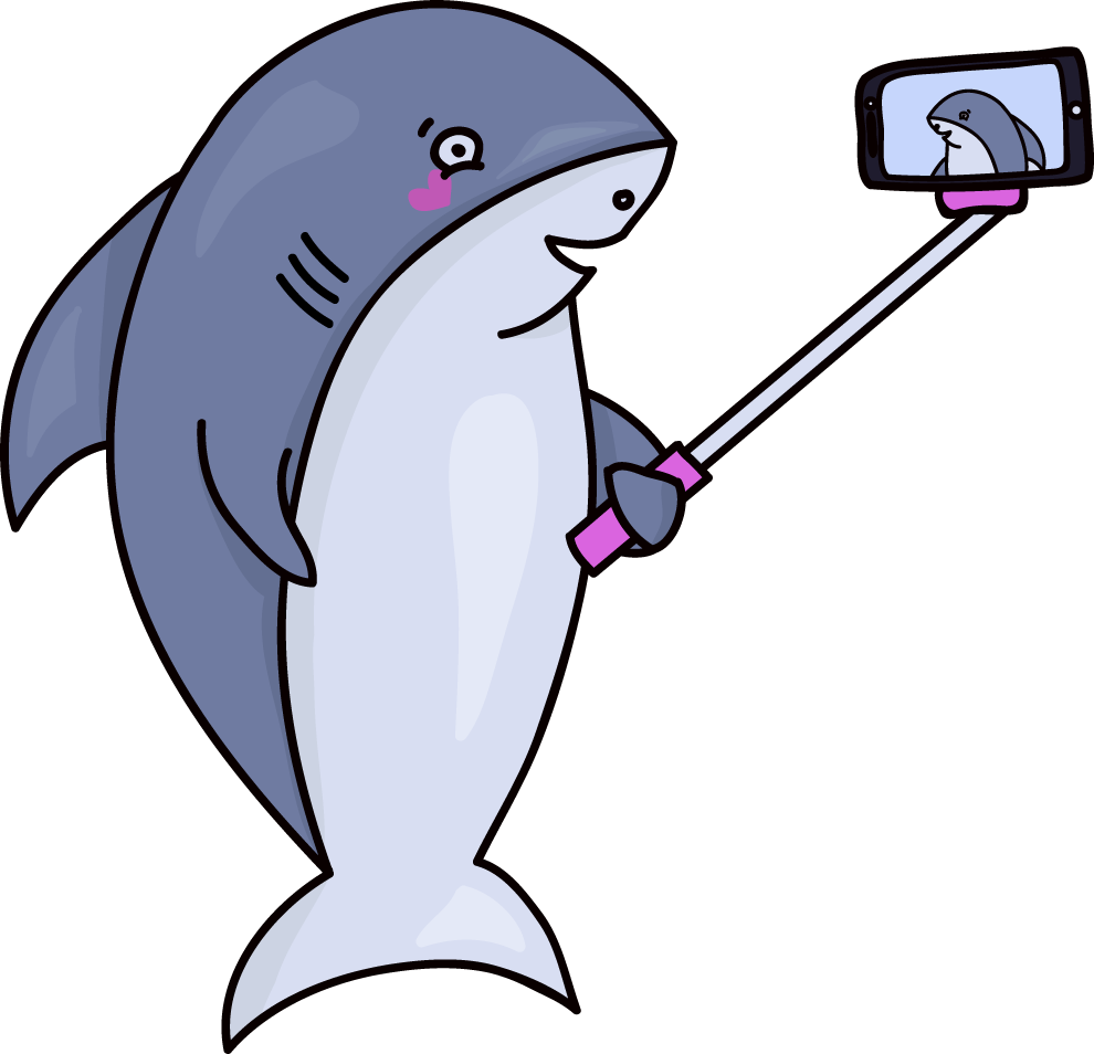 selfieshark emote for Discord