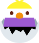hatched_enby_chick emote for Discord