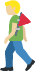 man_walking_with_a_flag_on_back emote for Discord