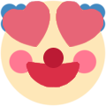hearteyesclown emote for Discord