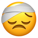 pensive_sad_face_with_head_bandage emote for Discord