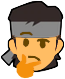 Thnake_solidsnake_think emote for Discord