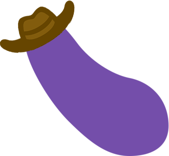 yeehaubergine emote for Discord