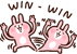 pinkbunnywin emote for Discord