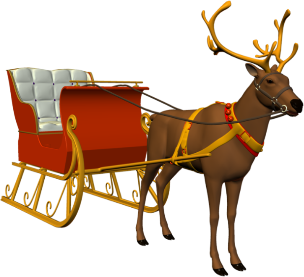 Santa_Reindeer_Sled emote for Discord