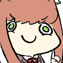 ddlc_monika_derp emote for Discord