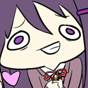 ddlc_yuri_heart_derp emote for Discord