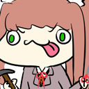 ddlc_monika_hammer_derp emote for Discord
