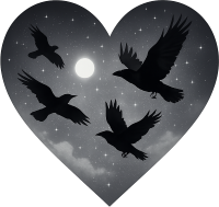 Whitegraynightskyheart emote for Discord