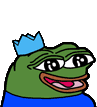 pepe_crownflip emote for Discord