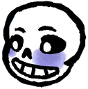 sansblush emote for Discord