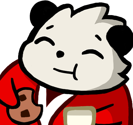 PandaSantaCookie emote for Discord