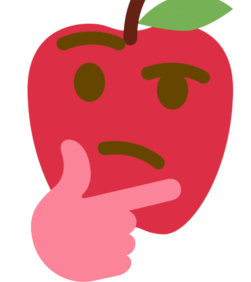 AppleThink emote for Discord