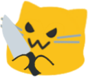 BlobKittenKnife emote for Discord