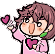 gifMokarunHearts2 emote for Discord