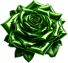 Green3dshinyrose emote for Discord