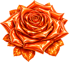 3dorangeshinyrose emote for Discord