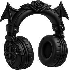 Blackgothicheadphones emote for Discord