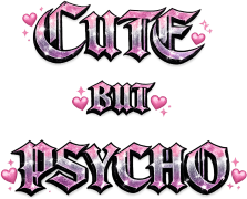 Cutebutpsychogirlytext emote for Discord