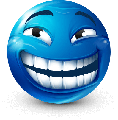 TrollFaceBlueEmojiball emote for Discord