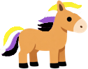 nonbinarypridehorse emote for Discord