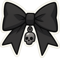 Gothic_skull_bow emote for Discord