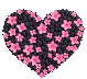 Pinkblacksakuraheartgif emote for Discord