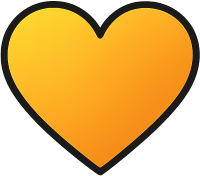 Yelloworangeheart emote for Discord