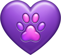 Purple_paw_heart emote for Discord