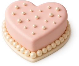 Pinkheartpearlcake emote for Discord