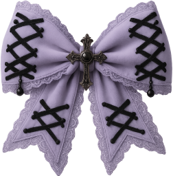 Purple_goth_bow emote for Discord