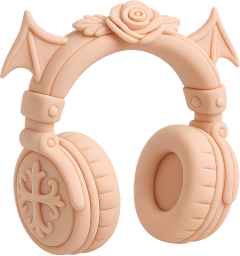 Pinkgothheadphones emote for Discord