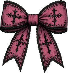 Pinkblackgothbow emote for Discord