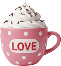 pinklovedotmug emote for Discord