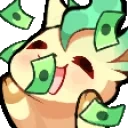 7713leafeonmoney emote for Discord
