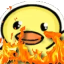 QuackOnFire emote for Discord