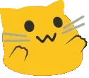 ablobcatreachreverse emote for Discord