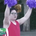 AbeCheeringWithABrokenThumb emote for Discord