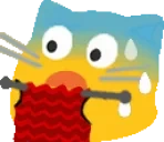 ablobcatknitsweats emote for Discord