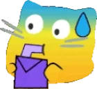 ablobcatsipsweats emote for Discord